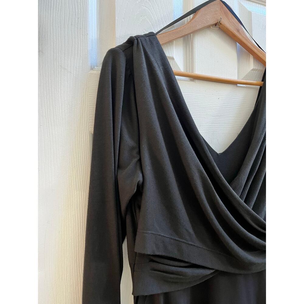 Peruvian Connection Black Front Drape Pocket Full… - image 5